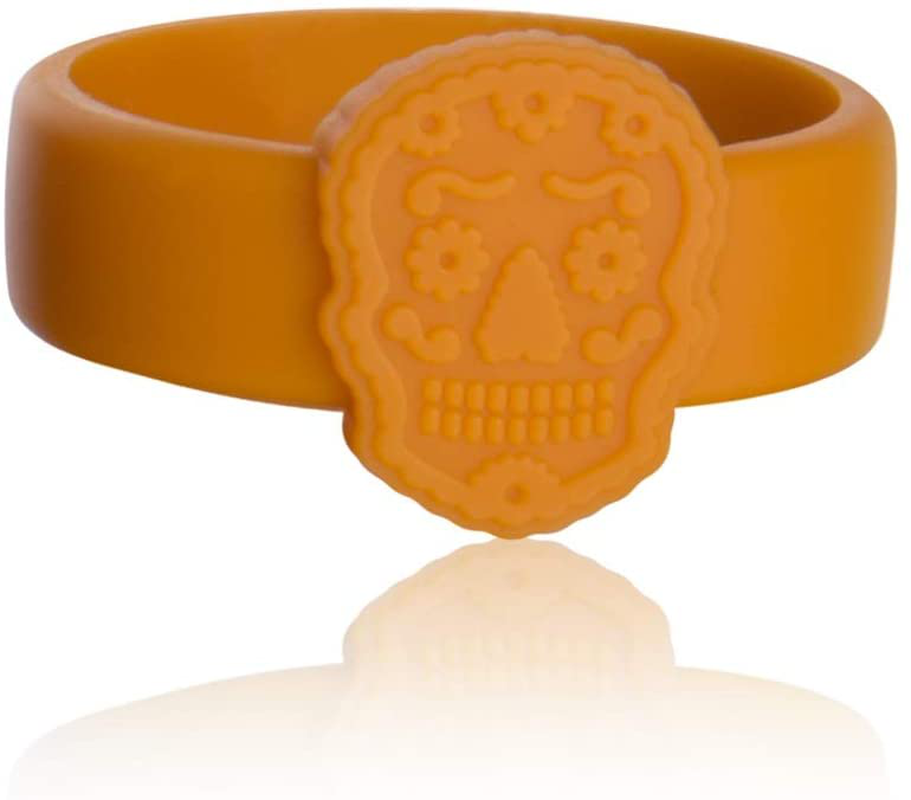 Vacu Vin Bottle Markers Sugar Skull Modelo Set of 6 Beer Accessory, One Size, Multi