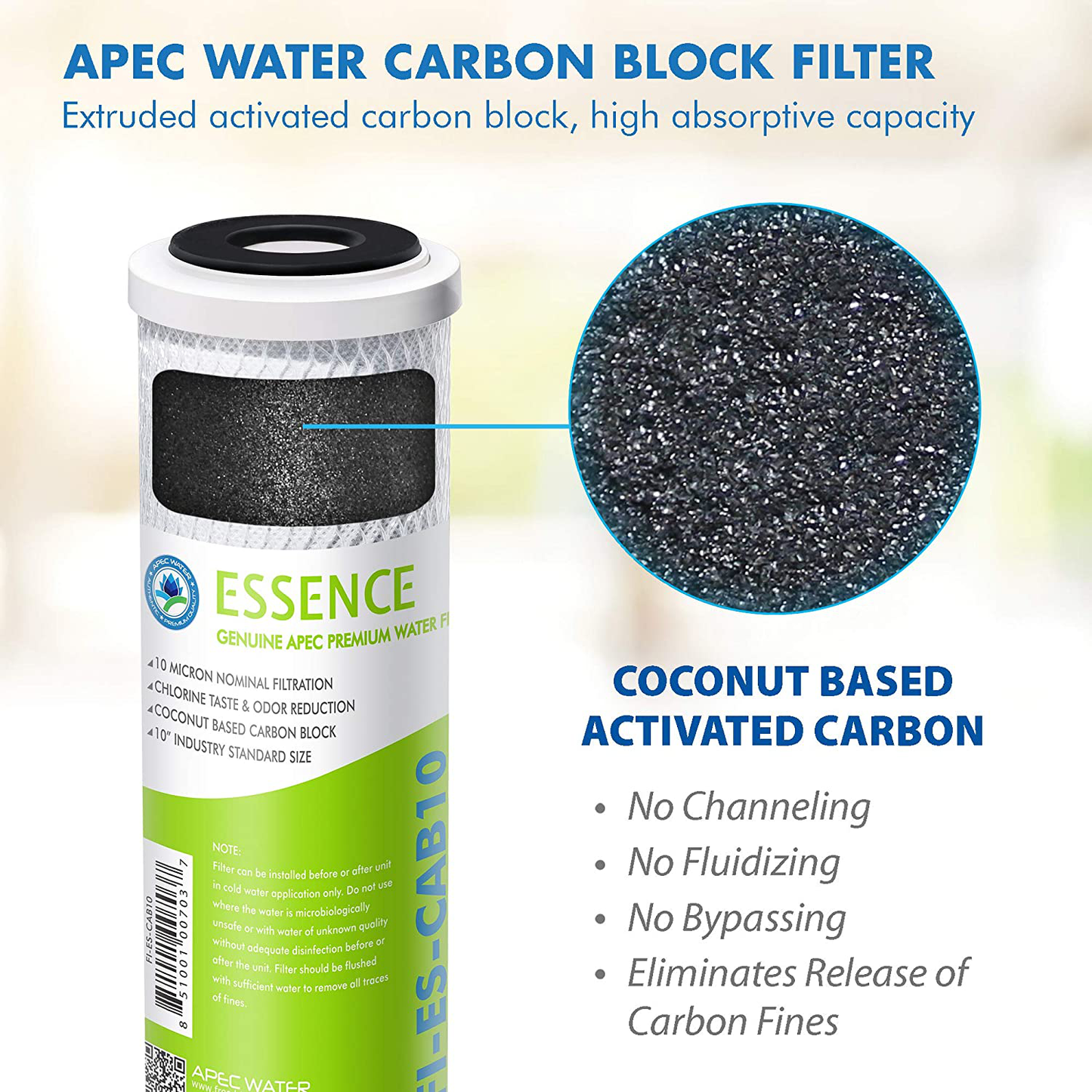 APEC Water Systems FILTER-SET-ESX2 2 Sets of High Capacity Replacement Pre-Filter Sets For Essence Series Reverse Osmosis Water Filter System Stage 1-3,White