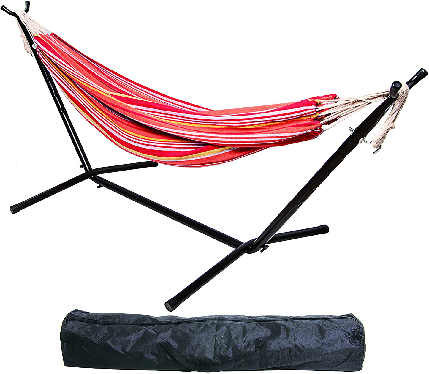 BalanceFrom Double Hammock with Space Saving Steel Stand and Portable Carrying Case, 450-Pound Capacity