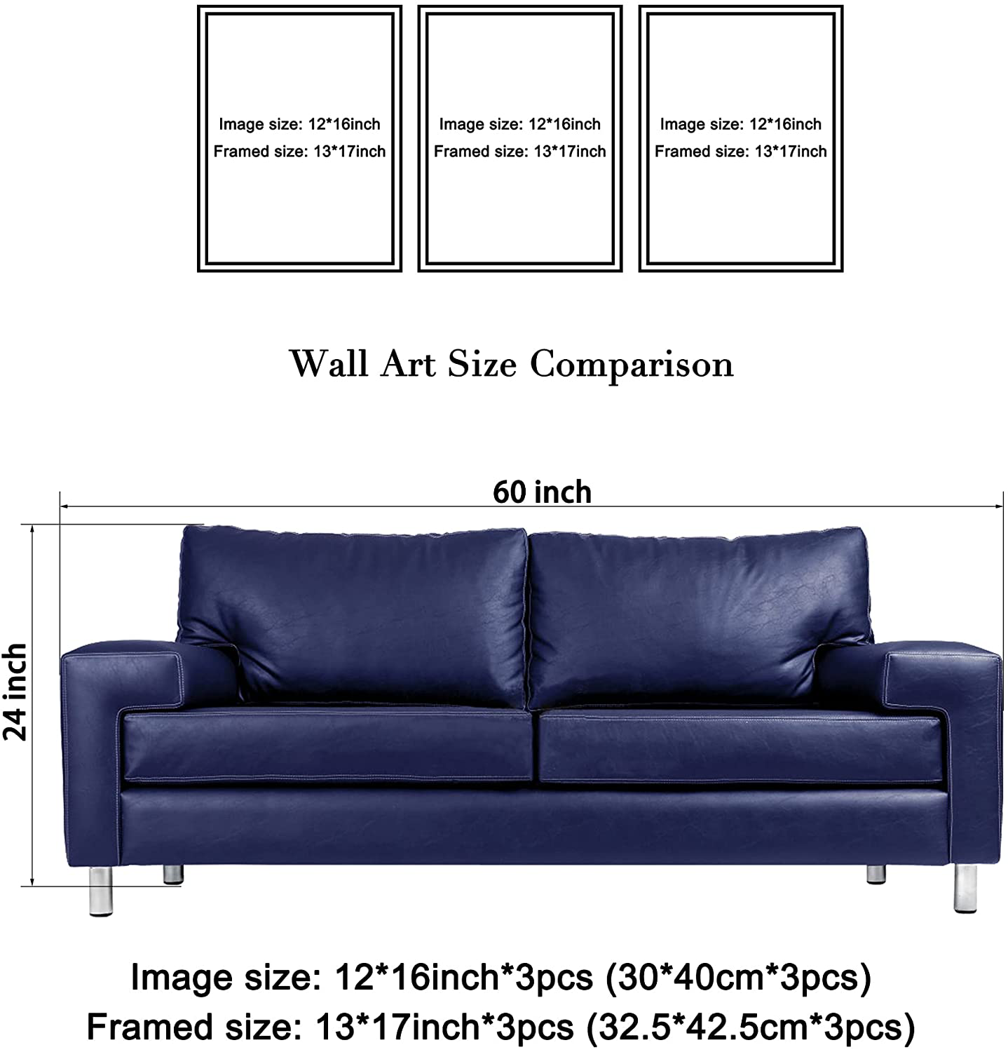 Wieco Art Extra Large Size Framed Canvas Art Prints Wall Art the Cloud Tree Abstract Pictures Paintings for Living Room Home Office Decorations Contemporary Artwork 3 Panels Black Frame