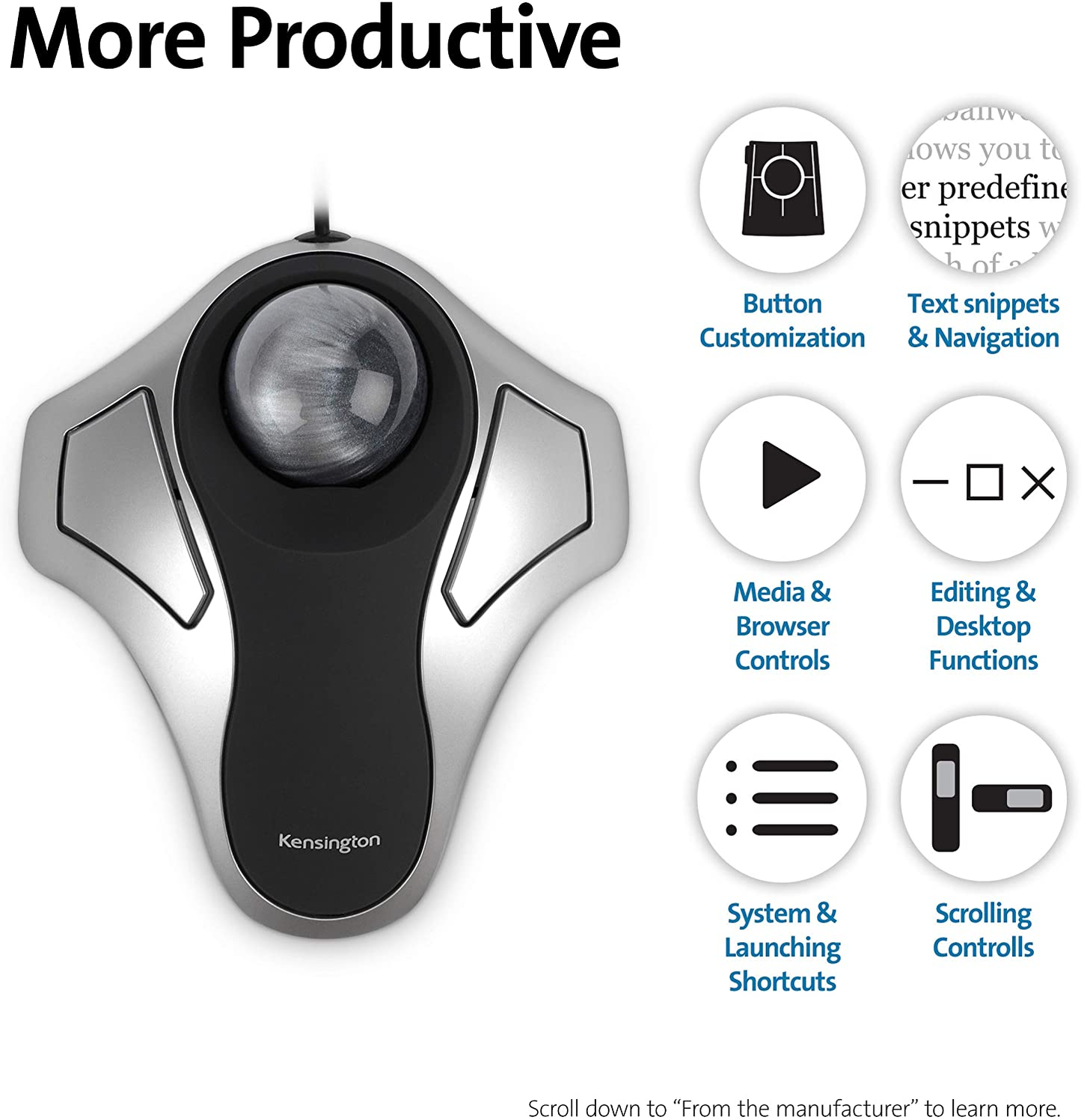 Kensington Orbit Trackball Mouse (K64327F)