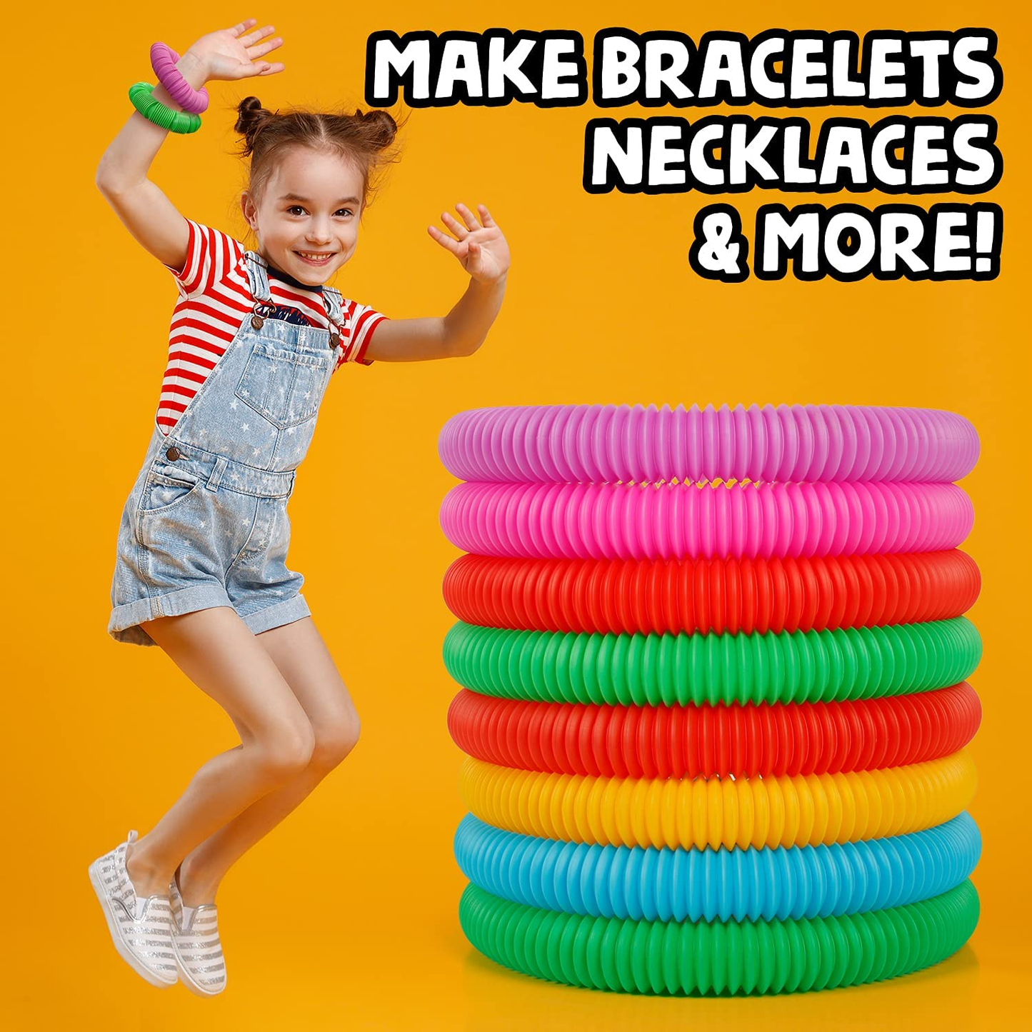 Bunmo Pop Tubes Sensory Toys, Fine Motor Skills Fidget Pack Toddler Toys, Fidget Toys for Sensory Kids and Kids Learning Toys.