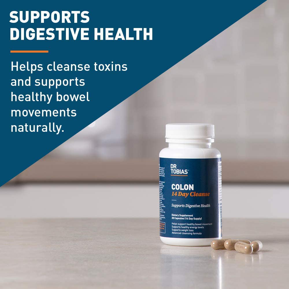 Dr. Tobias Colon 14 Day Cleanse, Supports Healthy Bowel Movements, 28 Capsules (1-2 Daily)