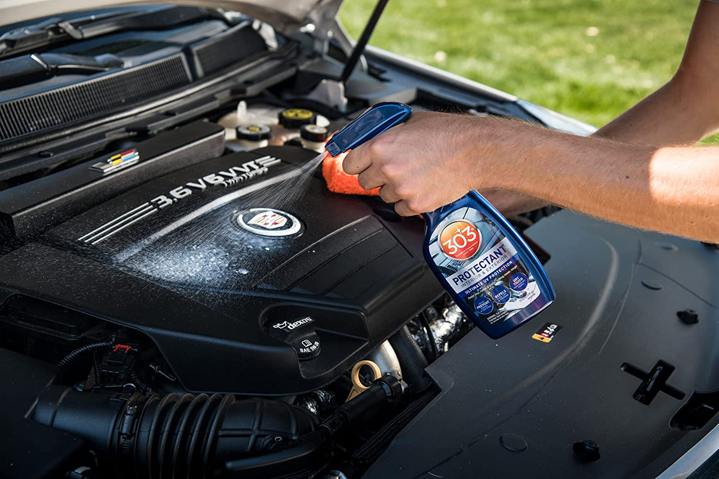 303 Protectant - Automotive Interior And Exterior - Ultimate UV Protection - Helps Prevent Fading And Cracking - Repels Dust, Lint, And Staining - Non Greasy Finish, 16 fl. oz. (30382CSR)