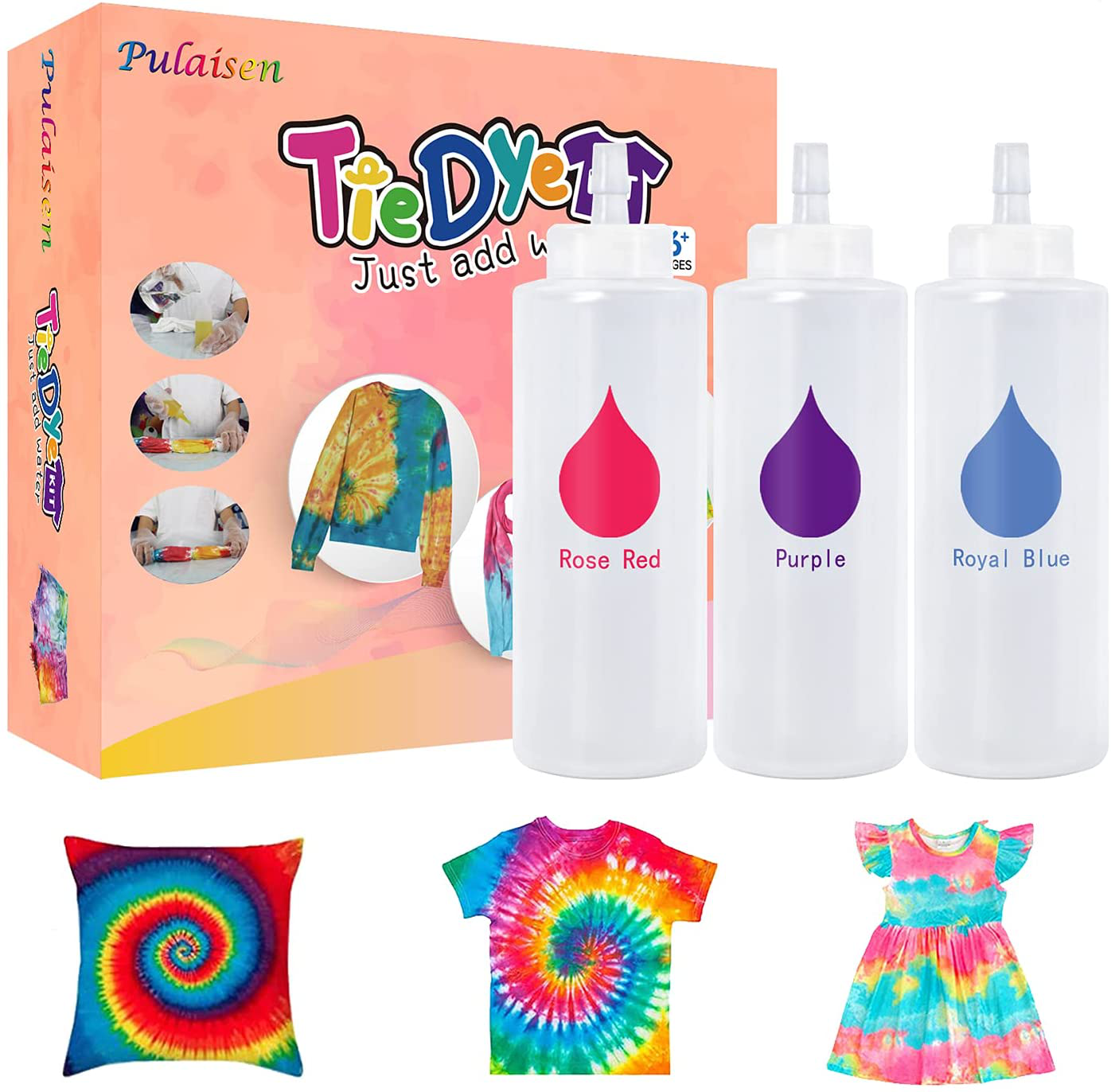 Tie Dye Kits One-Step Fabric Dye Art Party Set, DIY Gift, Textile, T-Shirt, Canvas for Adults, Women, Men, Artist, Kids(18 Colors)