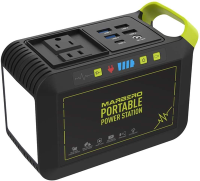 88Wh Portable Power Station, 24000mAh Camping Solar Generators Lithium Battery Power Supply with 110V/80W(Peak 120W) AC Outlet, USB QC3.0, LED Flashlights for CPAP Home Camping Emergency Backup