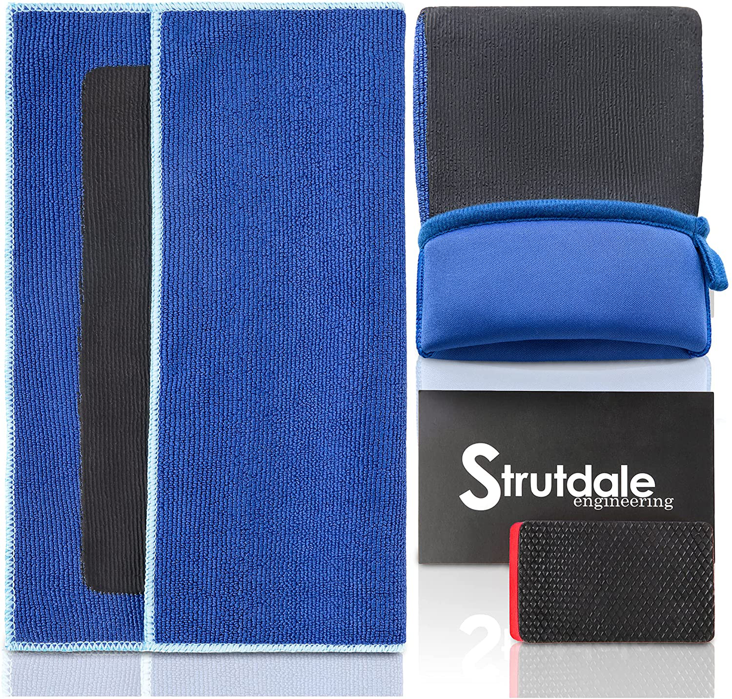 Fine Grade Microfiber Clay Bar Towel Mitt and Eraser Set Automotive Detailing Clay Towel Kit Alternative for Car Detailing and Car Wash, Great Gift for him