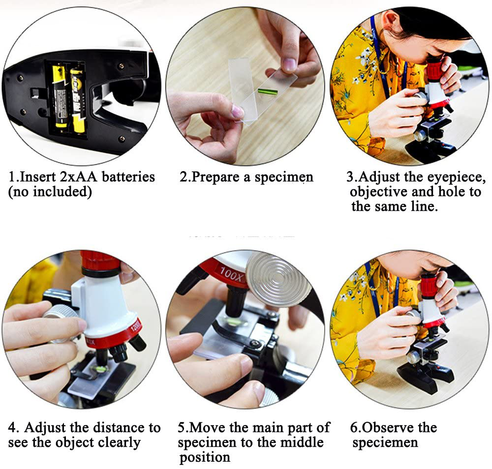 Kids Microscope Science Kit with Slides