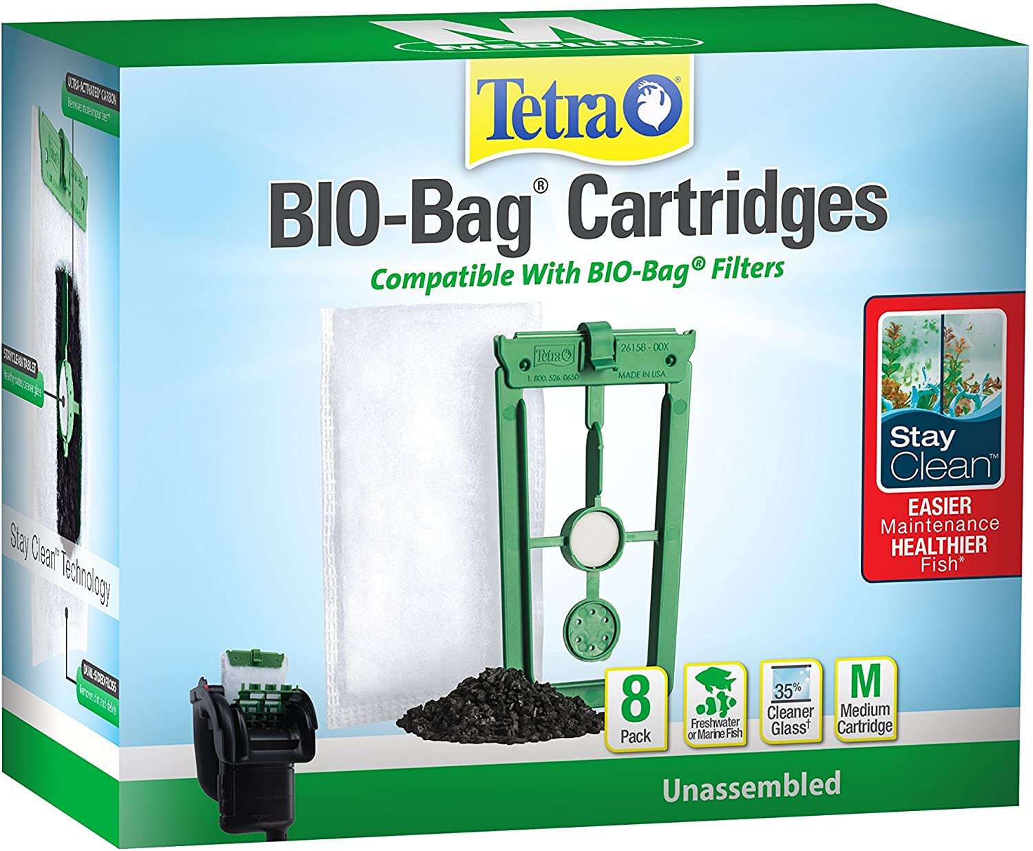Tetra Whisper Bio-Bag Filter Cartridges For Aquariums - Unassembled