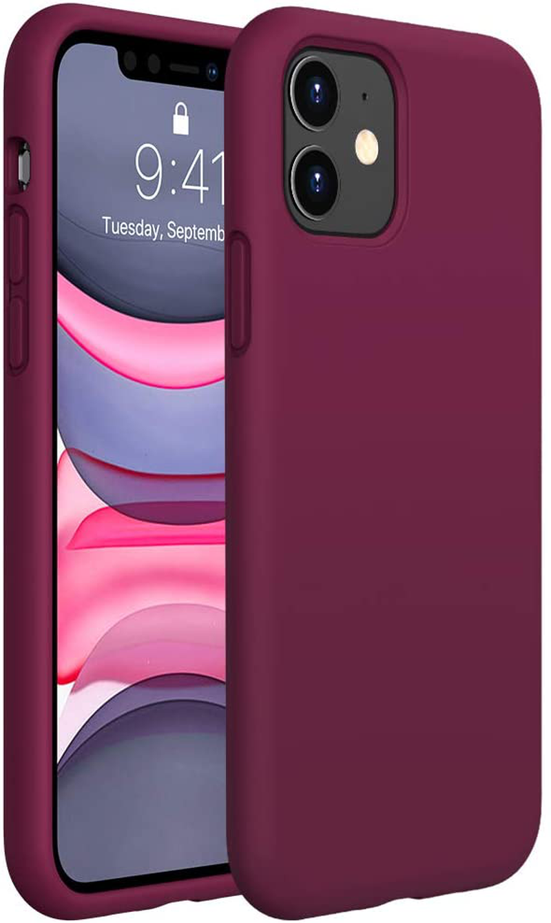 Gel Rubber Full Body Protection Cover Case Drop Protection Case Liquid Silicone Case Compatible with iPhone 11 6.1 inch