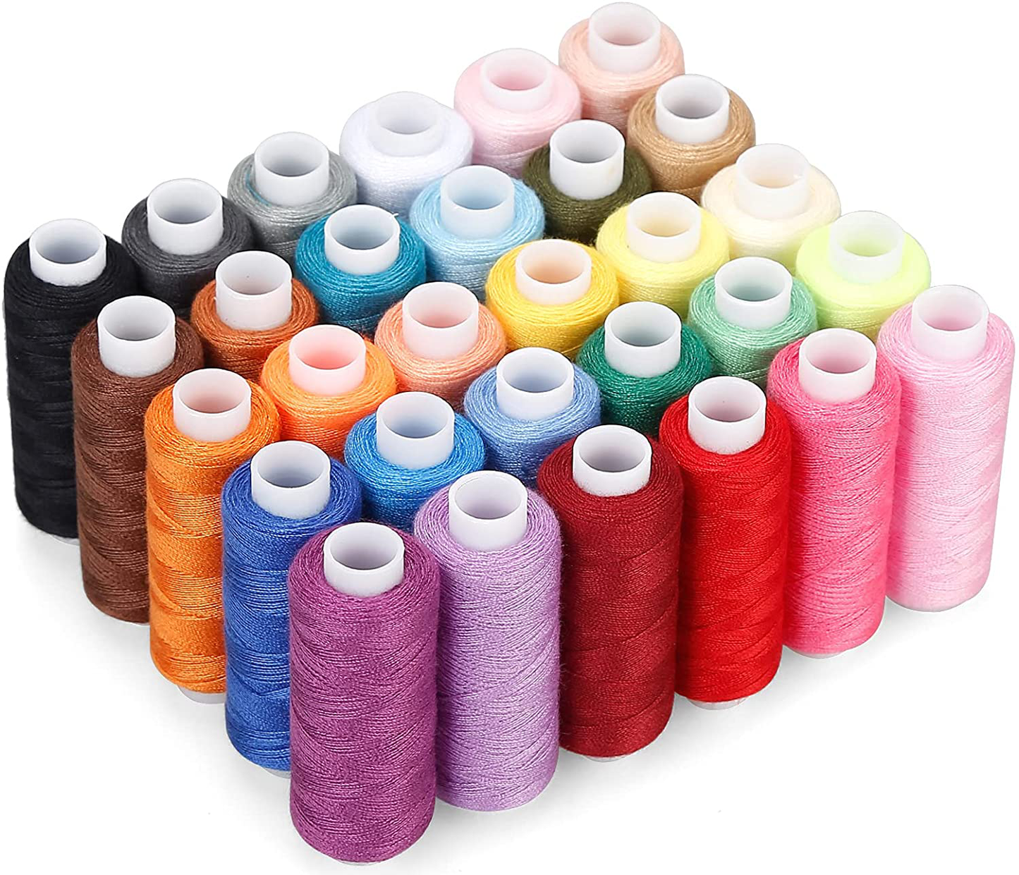 CiaraQ Sewing Threads Kits 250 Yards Per Spools for Hand Sewing & Embroidery