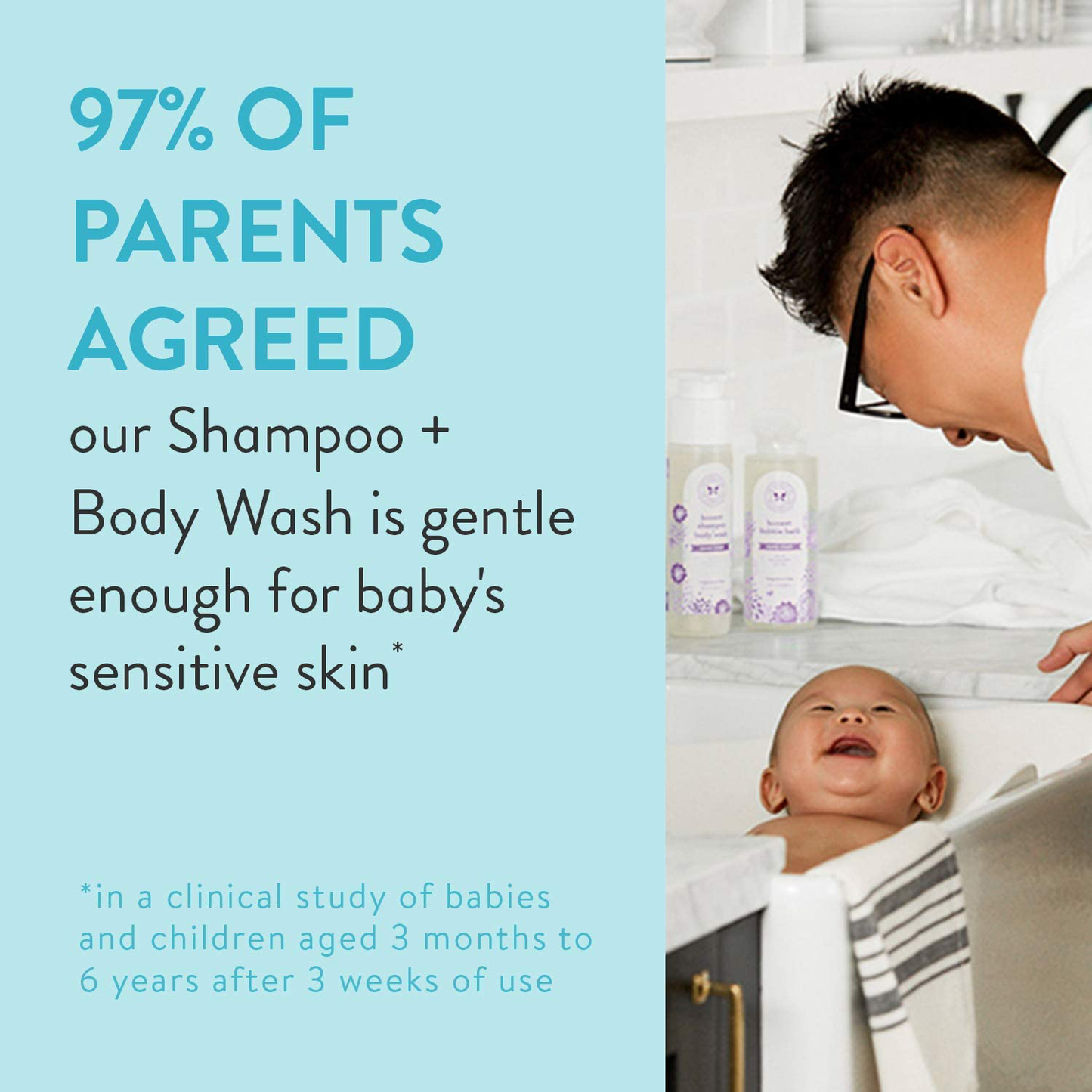 The Honest Company Truly Calming Lavender Shampoo + Body Wash, Tear Free Baby Shampoo + Body Wash, Naturally Derived Ingredients, Sulfate & Paraben Free Baby Wash, 10 Fl Oz