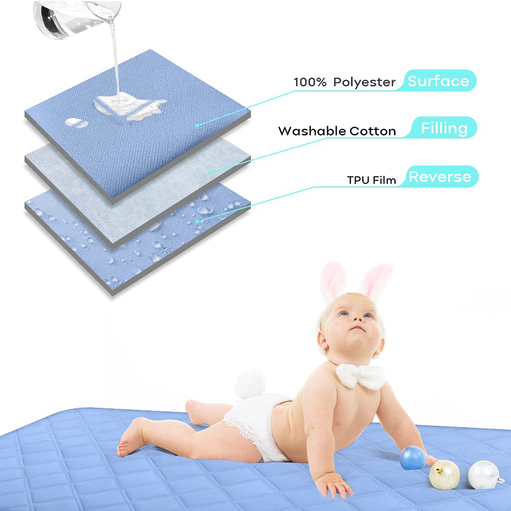 Waterproof Fitted Crib Mattress Pad and Toddler Crib Mattress Protective Baby Crib Mattress Cover Sheets Protector Bedding Sets Breathable & Hypoallergenic for Boys and Girls (Green, Crib 28''x52'')