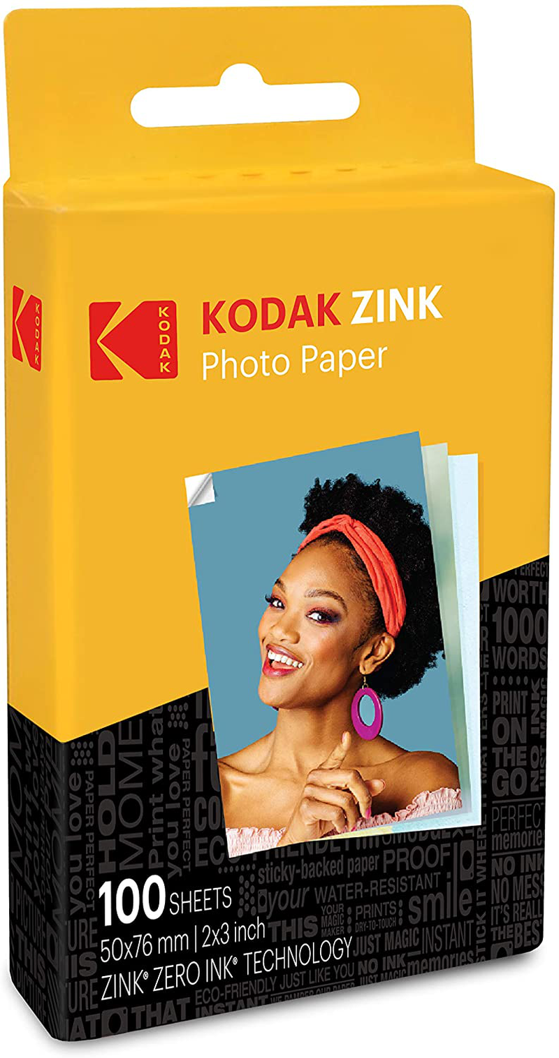 Kodak 2"x3" Premium Zink Photo Paper (20 Sheets) Compatible with Kodak Smile, Kodak Step, PRINTOMATIC