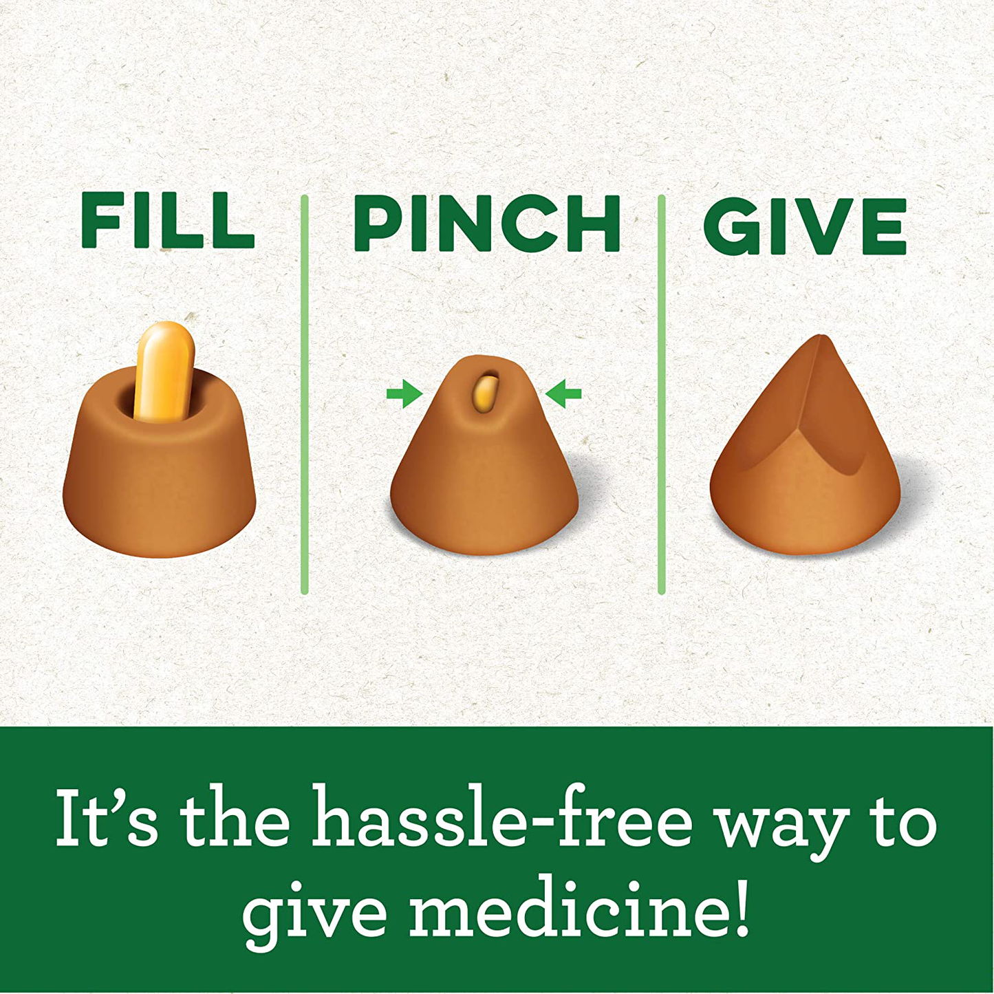 GREENIES Pill Pockets Natural Dog Treats, Capsule Size, Chicken Flavor