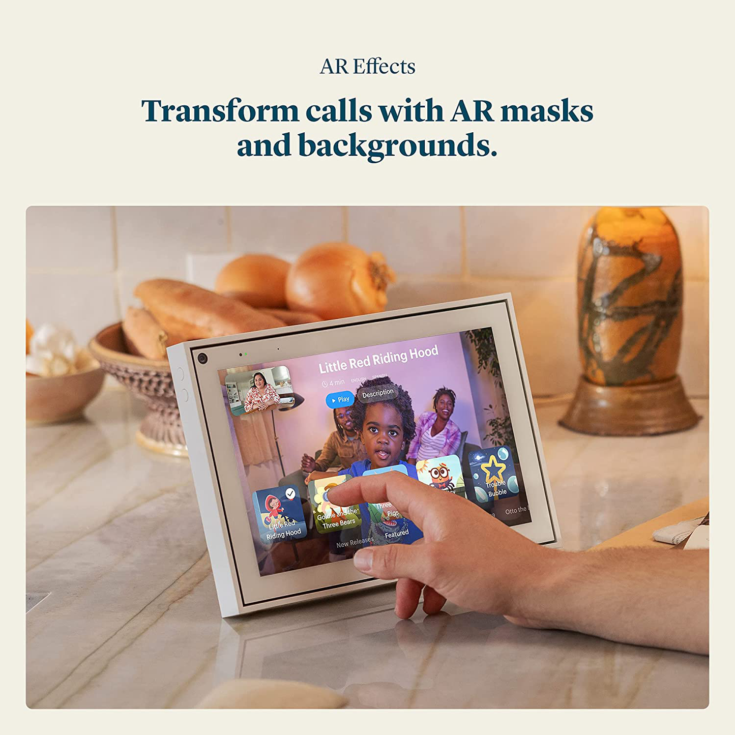 Facebook Portal - Smart Video Calling 10” Touch Screen Display with Alexa – White