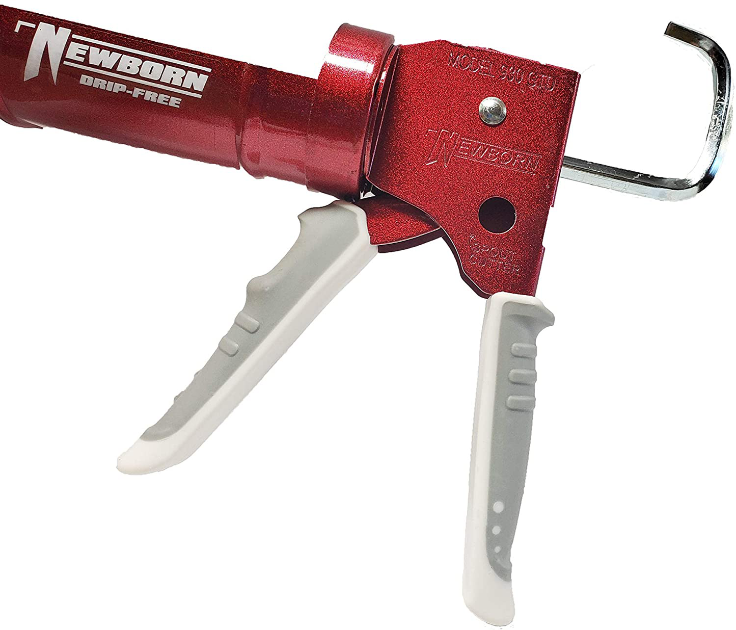 Newborn 930-GTD Drip-Free Smooth Hex Rod Cradle Caulking Gun with Gator Trigger Comfort Grip, 1/10 Gallon Cartridge, 10:1 Thrust Ratio