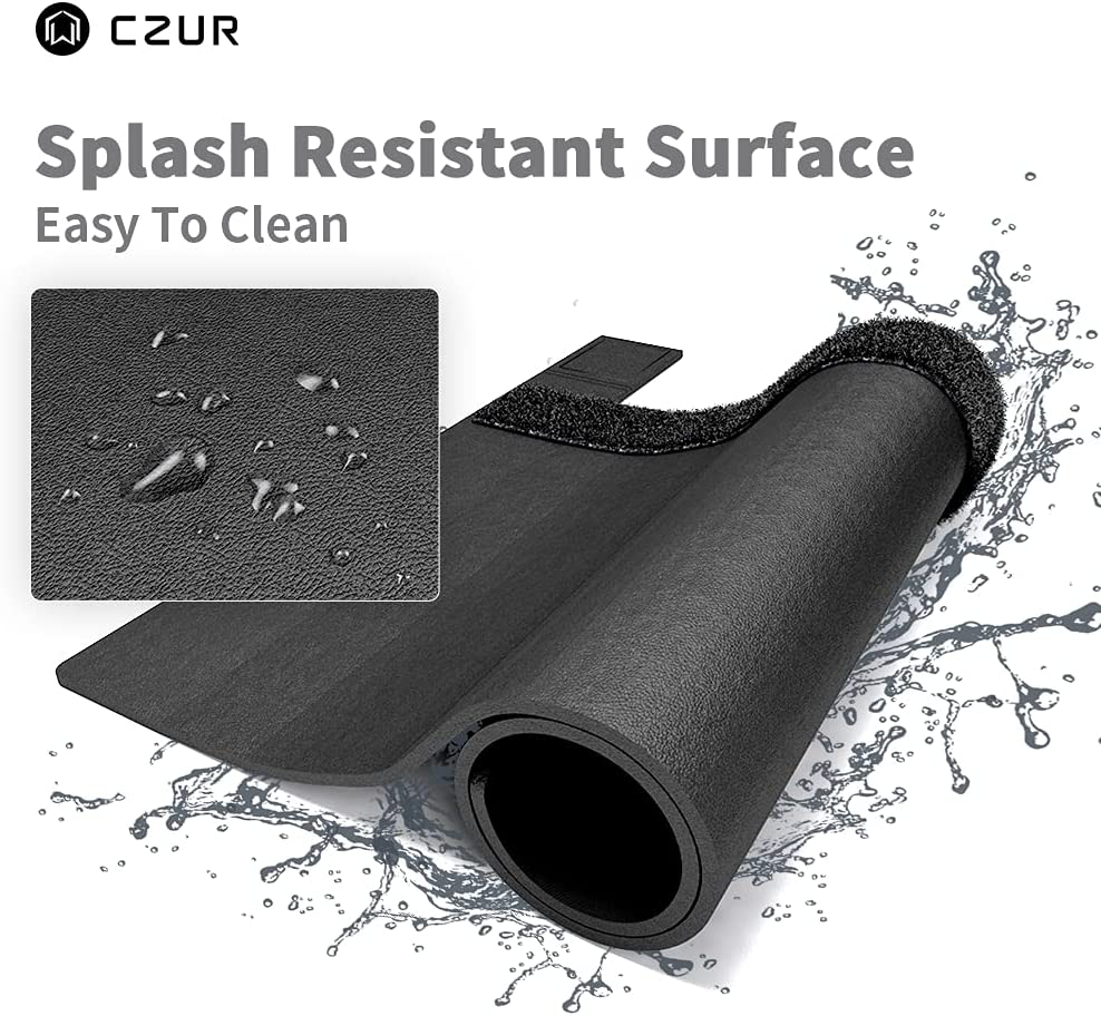 CZUR Assistive Cover 13.14-inch with Adjustable Hook&Loop Splash Resistant,PVC Material Cover for CZUR Book Scanner, Office&Home-Black