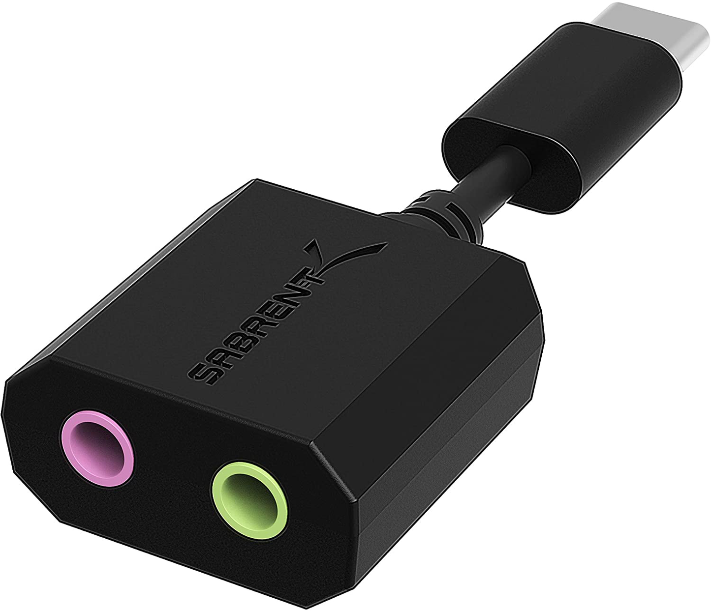 Sabrent USB External Stereo Sound Adapter for Windows and Mac. Plug and Play No Drivers Needed.