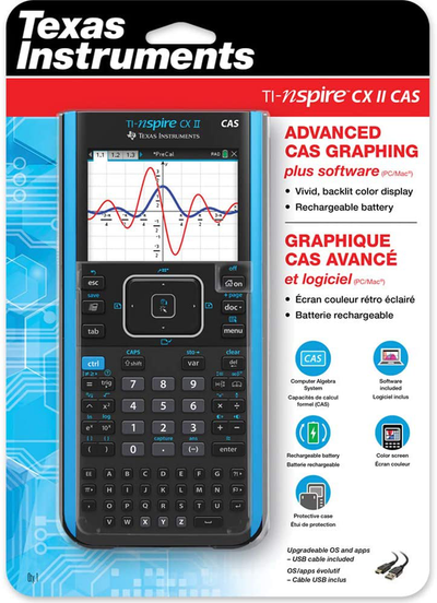Texas Instruments TI-Nspire CX II CAS Color Graphing Calculator with Student Software (PC/Mac)