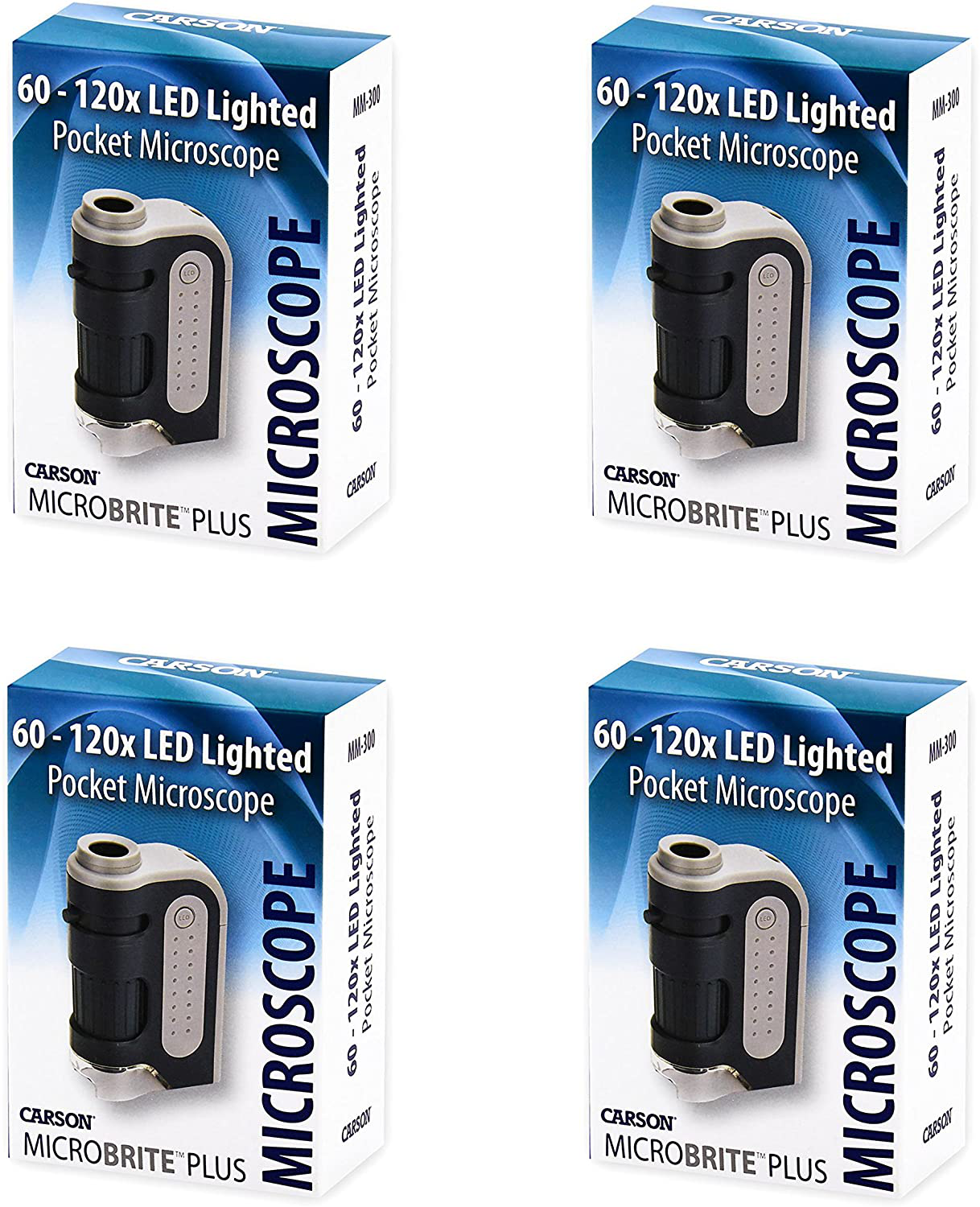 Carson MicroBrite Plus 60x-120x LED Lighted Zoom Pocket Microscope with Aspheric Lens System