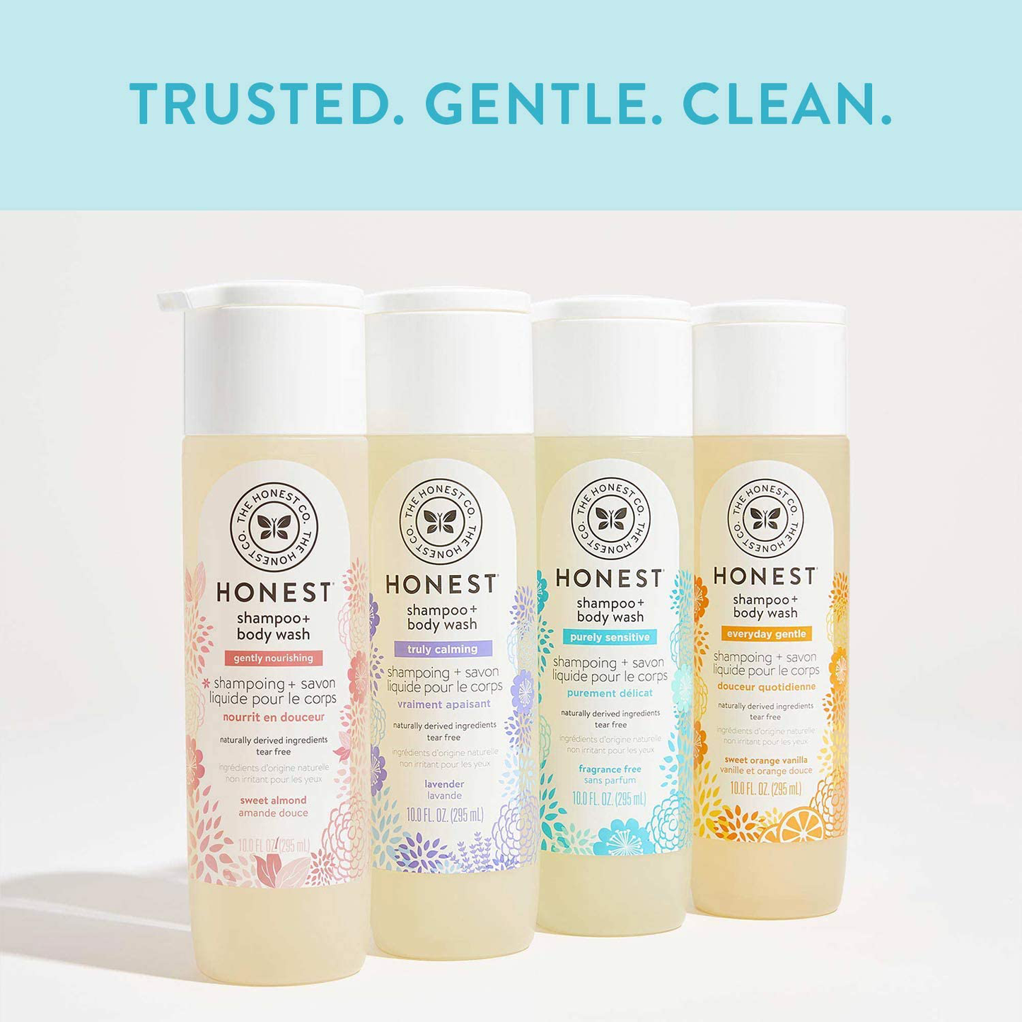The Honest Company Truly Calming Lavender Shampoo + Body Wash, Tear Free Baby Shampoo + Body Wash, Naturally Derived Ingredients, Sulfate & Paraben Free Baby Wash, 10 Fl Oz