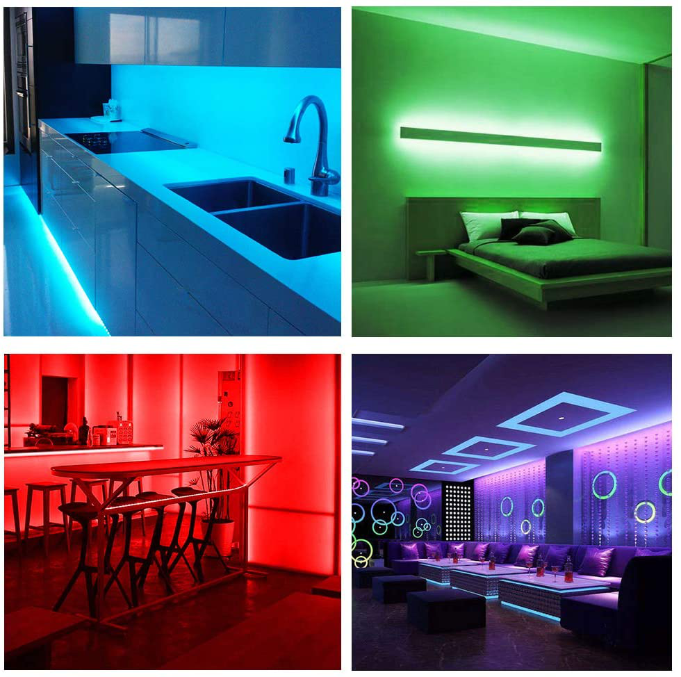 DAYBETTER Led Strip Lights Smart Light Strips with App Control Remote, 5050 RGB Led Lights for Bedroom, Music Sync Color Changing Lights for Room Party