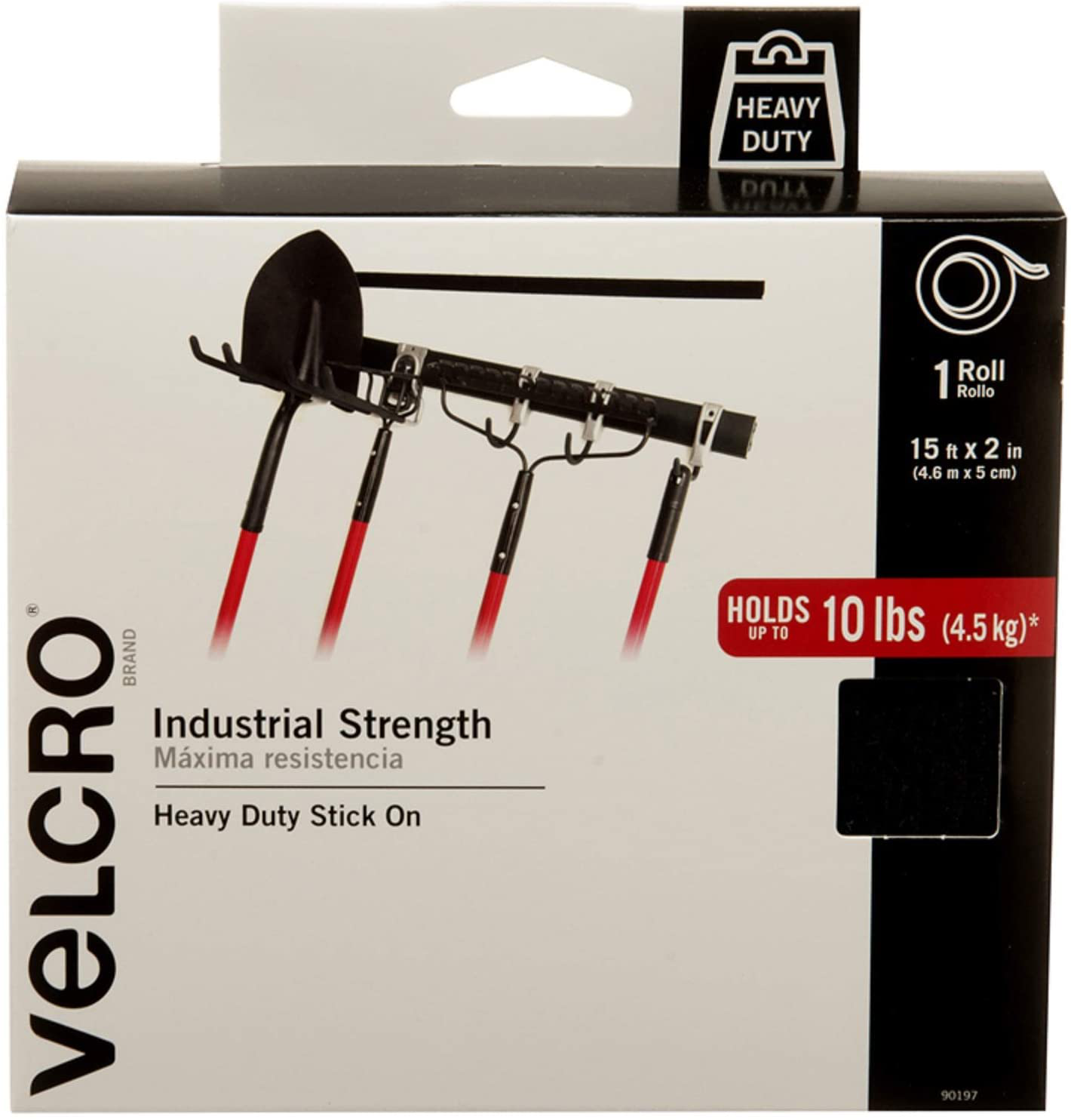 VELCRO Brand Industrial Fasteners Stick-On Adhesive | Professional Grade Heavy Duty Strength | Indoor Outdoor Use
