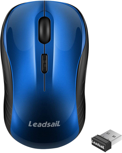 Wireless Mouse Silent 2.4G USB Computer Mouse Compact Optical Cordless Mouse Mini Quiet Wireless Mice, Noiseless, 4 Buttons, 3 Adjustable DPI Mobile Mouse for Pc/Laptop/ Windows/Mac/Linux