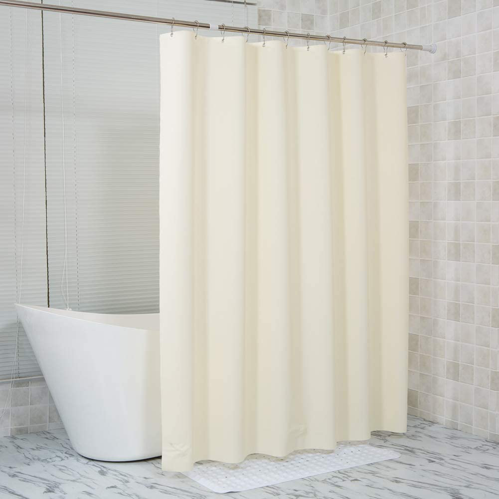 AmazerBath Plastic Shower Curtain Liner, Thick Bathroom Shower Curtains with Heavy Duty Clear Stones and Grommet Holes