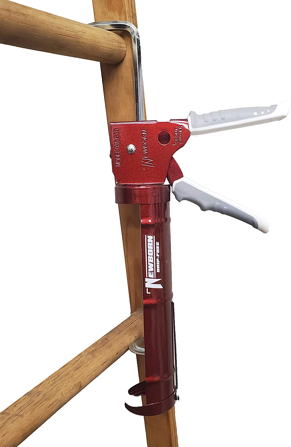 Newborn 930-GTD Drip-Free Smooth Hex Rod Cradle Caulking Gun with Gator Trigger Comfort Grip, 1/10 Gallon Cartridge, 10:1 Thrust Ratio