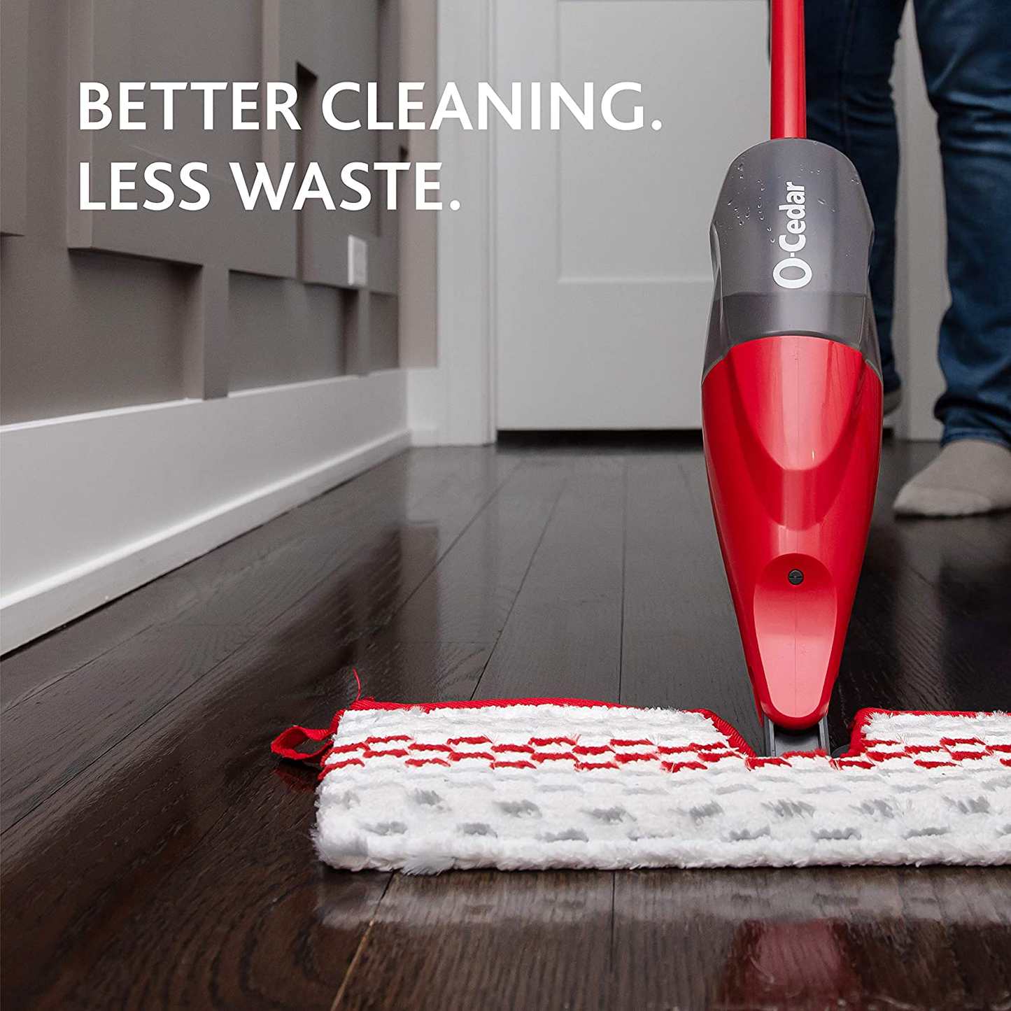 O-Cedar ProMist Max, Spray Mop with 1 Extra Refill, Red