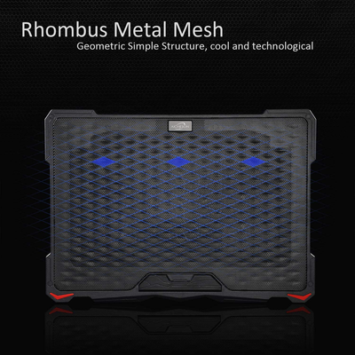 Laptop Cooling Pad 5 Fans Up to 17.3 Inch Heavy Notebook Cooler, Blue LED Lights, 2 USB Ports