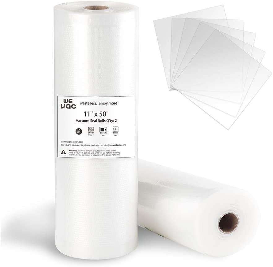 Wevac Vacuum Sealer Bags Food Saver, Seal a Meal, Weston. Commercial Grade, BPA Free, Heavy Duty, Great for vac storage, Meal Prep or Sous Vide