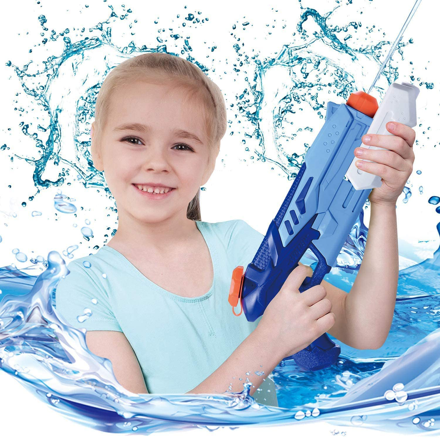 HITOP Water Guns for Kids Super Squirt Guns Water Soaker Blaster 300CC Toys Gifts for Boys Girls Children Summer Swimming Pool Beach Sand Outdoor Water Fighting Play Toys