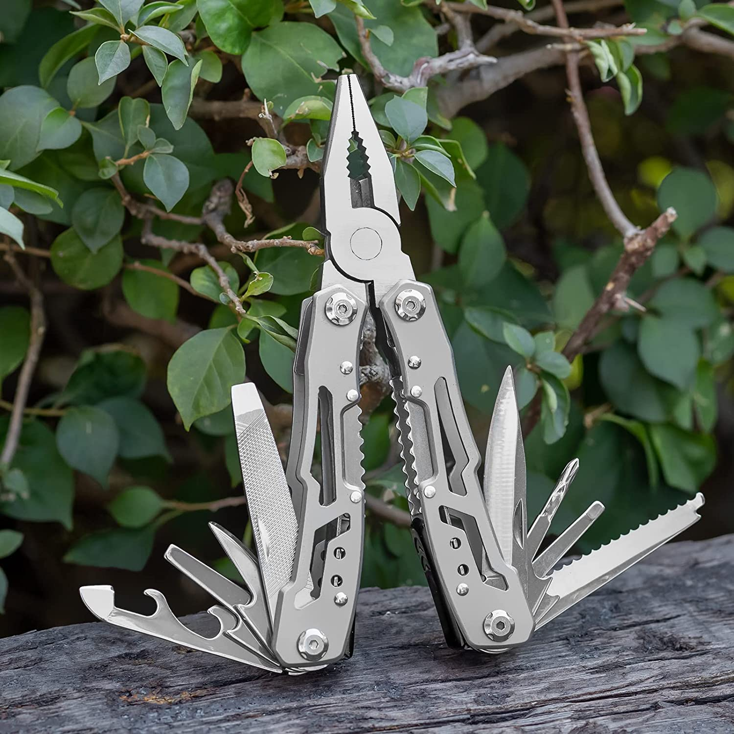 14-In-1 Multitool Pliers,Premium Portable Multi Tool ,With Safety Locking Professional Stainless Steel Multitool Pliers Pocket Knife,Apply to Survival, Camping, Gifts for Dad Husband Boyfriend
