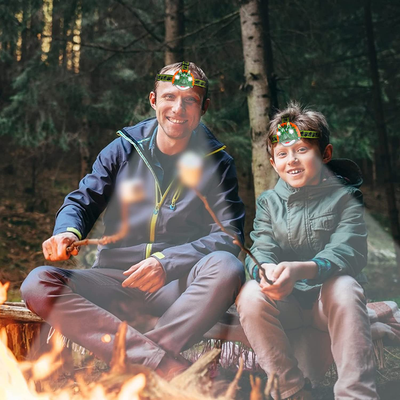 Triceratops LED Headlamp - Dinosaur Headlamp for Kids Camping Essentials | Dinosaur Toy Head Lamp Flashlight for Boys Girls or Adults | Ideal Gift for Birthday, Thanksgiving, Christmas, New Year