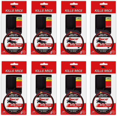 Tomcat Spin Trap for Mice, 2 Traps/Pack (8-Pack)