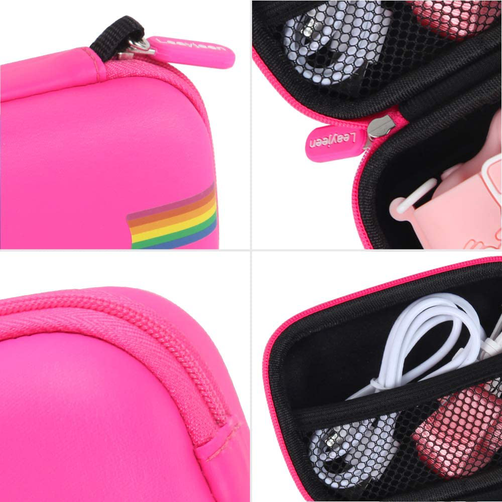 Leayjeen Kids Camera Case for Seckton/OMZER/OMWay Kids Camera Gifts for 4-8 Year Old Girls.Shockproof Storage Box fits for Toys Cameras(Case Only)