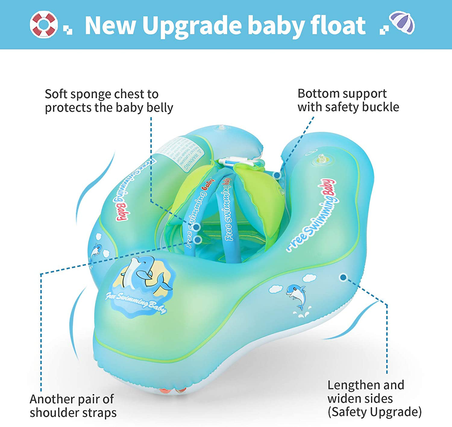 Free Swimming Baby Splash & Play Inflatable Baby Pool Float Swan Toys Swim Trainer for Girls (Pink, X-Large)