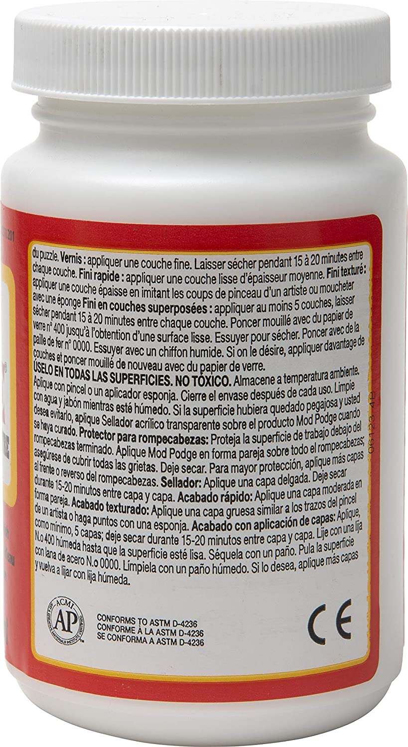 Mod Podge CS11201 Waterbase Sealer, Glue & Decoupage Finish, 8 oz, Gloss, 8 Fl Oz