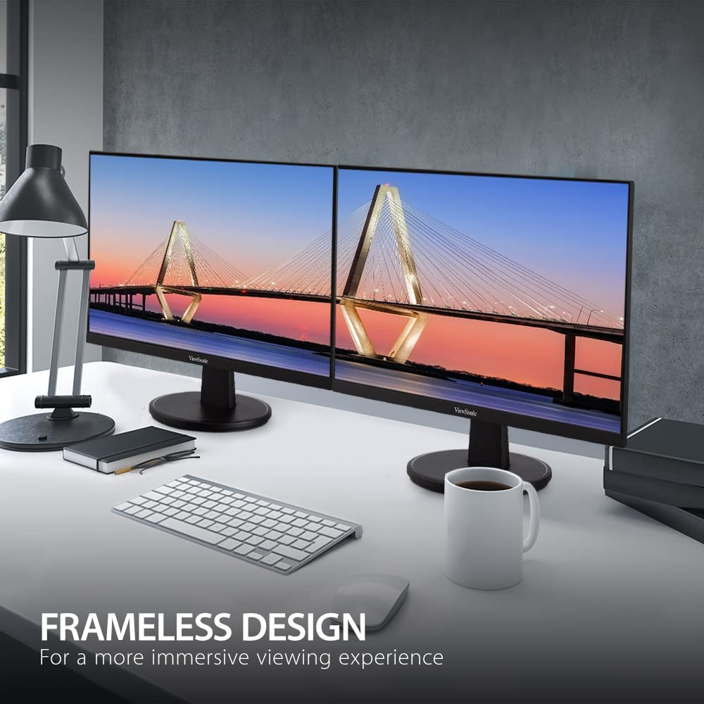 Viewsonic VS2247-MH 22 Inch 1080P Monitor with 75Hz, Adaptive Sync, Thin Bezels, Eye Care, HDMI, VGA Inputs for Home and Office