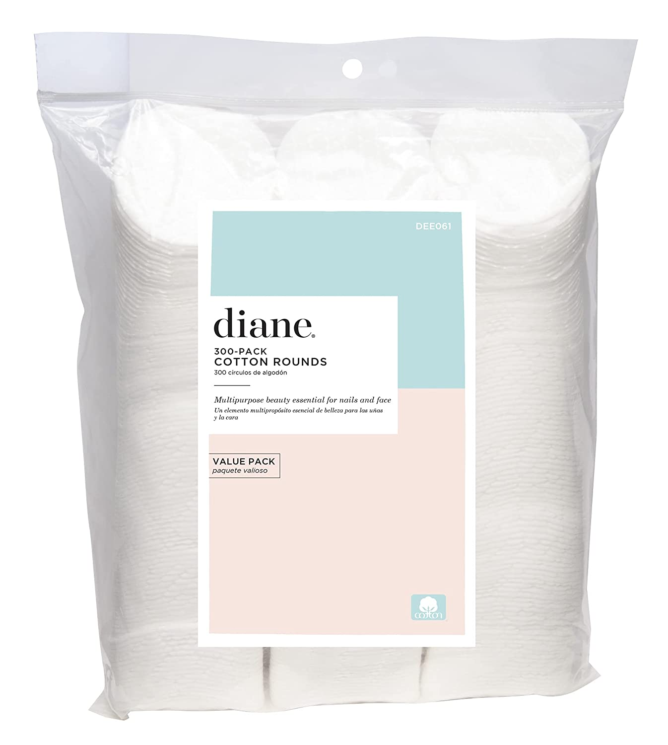 Diane Cotton Swabs - Pack of 375 – 100% Real Cotton Tip Sticks – Soft, Gentle on Face, Makeup, and Beauty Applicator, Nail Polish Removal – 3 Inches Long, DEE031