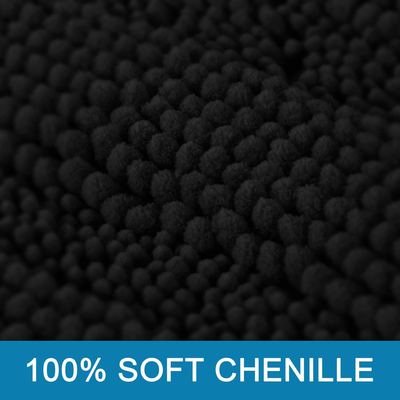 Extra Thick Striped Bath Rugs for Bathroom Anti-Slip Bath Mats Soft Plush Chenille Yarn Shaggy Mat Living Room Bedroom Mat Floor Water Absorbent