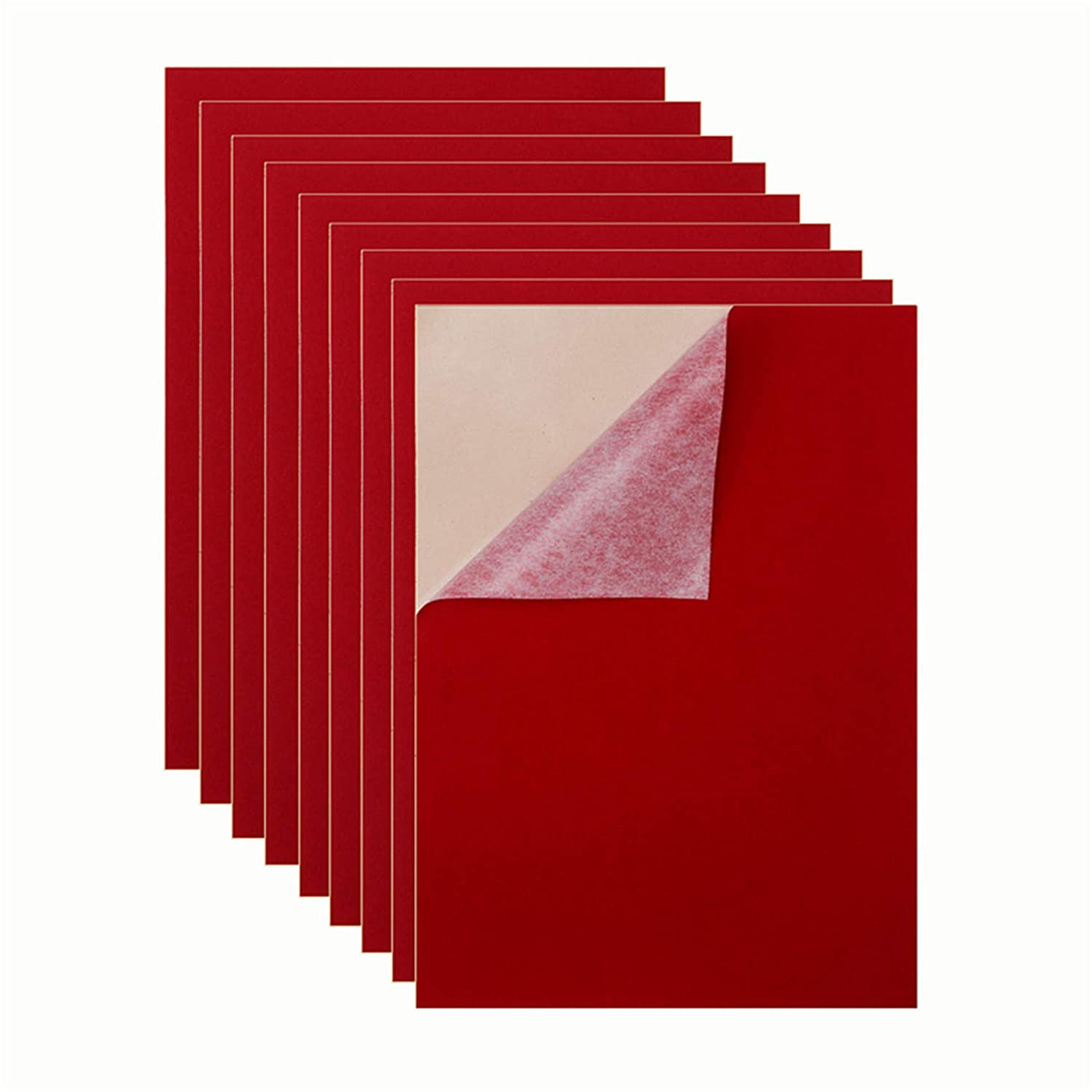 Self Adhesive Velvet Fabric Flocking Liner, Felt Fabric Adhesive Sheets for Art & Crafts, Jewelry Box Liner, Soft Velvet Liner for Drawer
