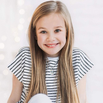 Lanqueen Kitty Cat Pendant Necklace Jewelry for Women Girls Cat Lover Gifts Daughter Loved Necklace 18+2.4 Inch Chain