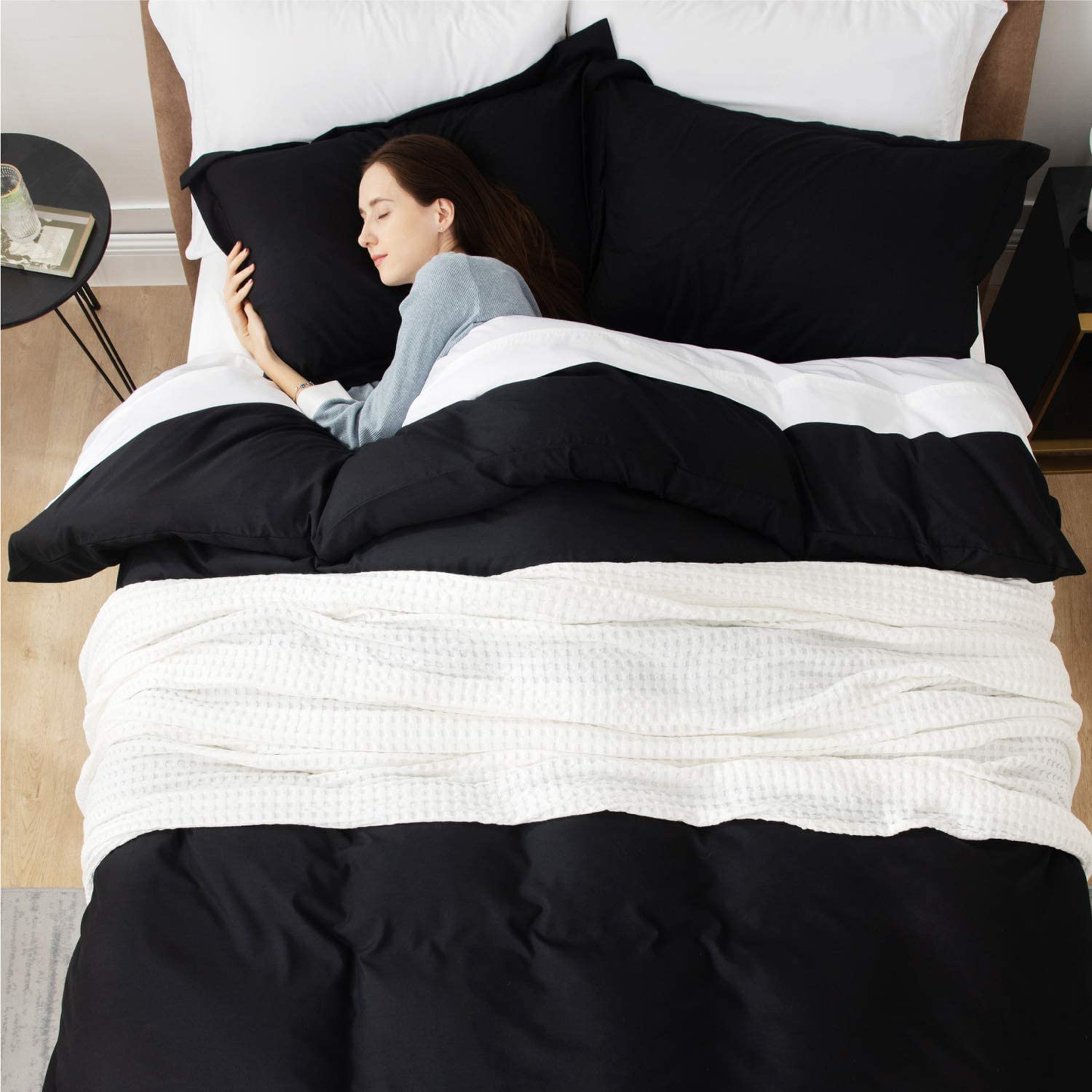 Bedsure Twin Duvet Cover Set Dark Grey - Brushed Microfiber Soft Duvet Cover Twin 2 Pieces with Zipper Closure, 1 Duvet Cover 68x90 inches and 1 Pillow Sham