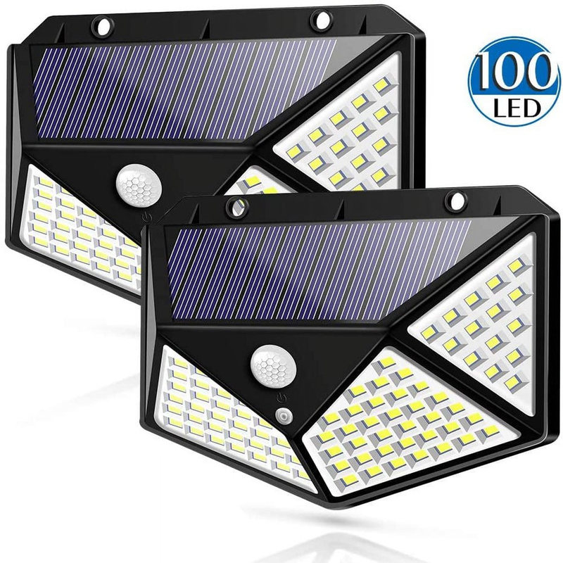 2 Pack Outdoor Solar Lights with 3 Modes Wireless IP65 Waterproof