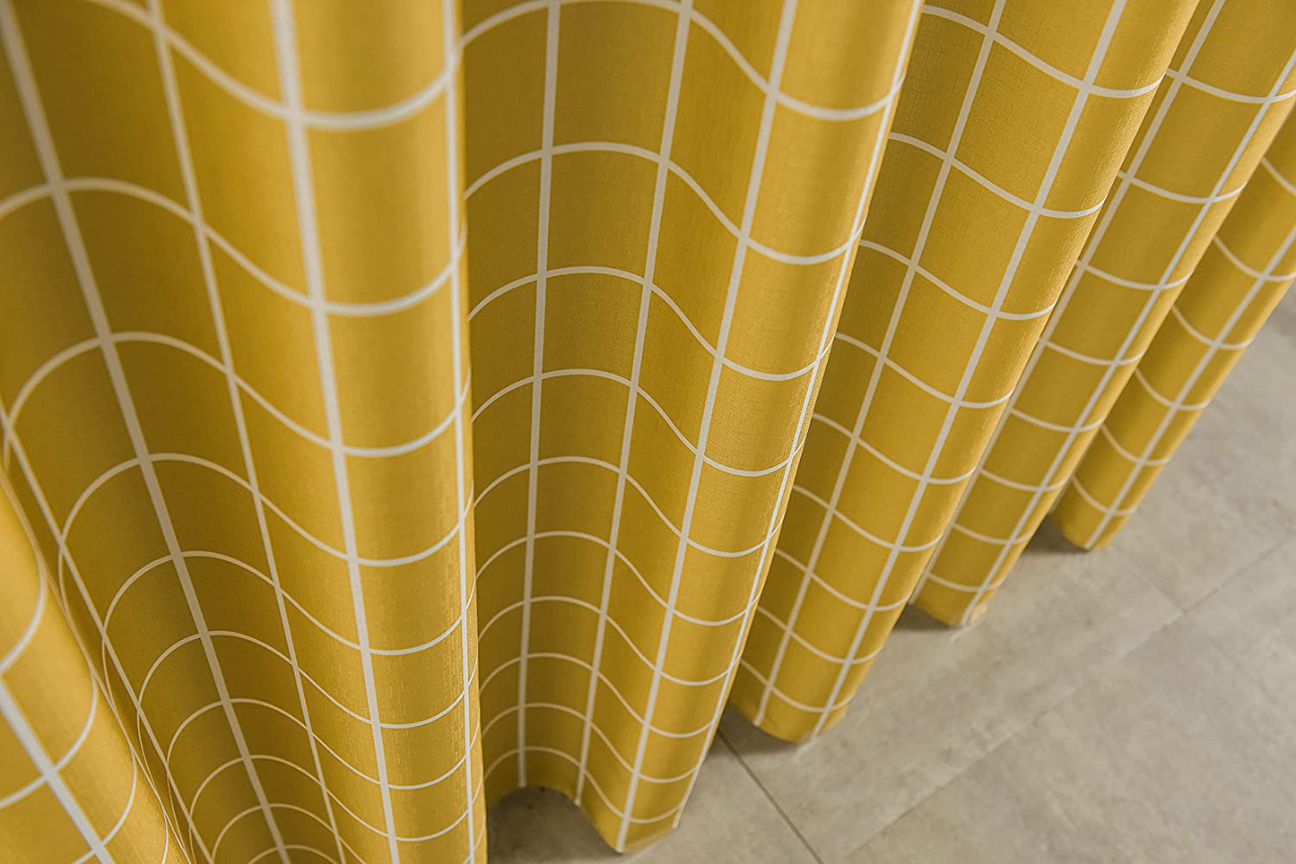 Textured Fabric Shower Curtain - Machine Washable