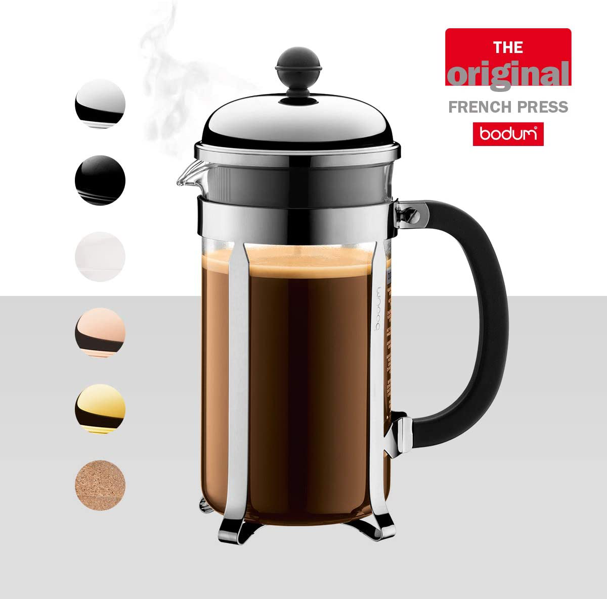 Bodum Chambord French Press Coffee and Tea Maker, 12 Ounce, Chrome